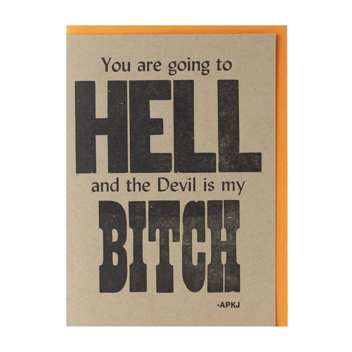 Going To Hell — Salty Letterpress Greeting Card