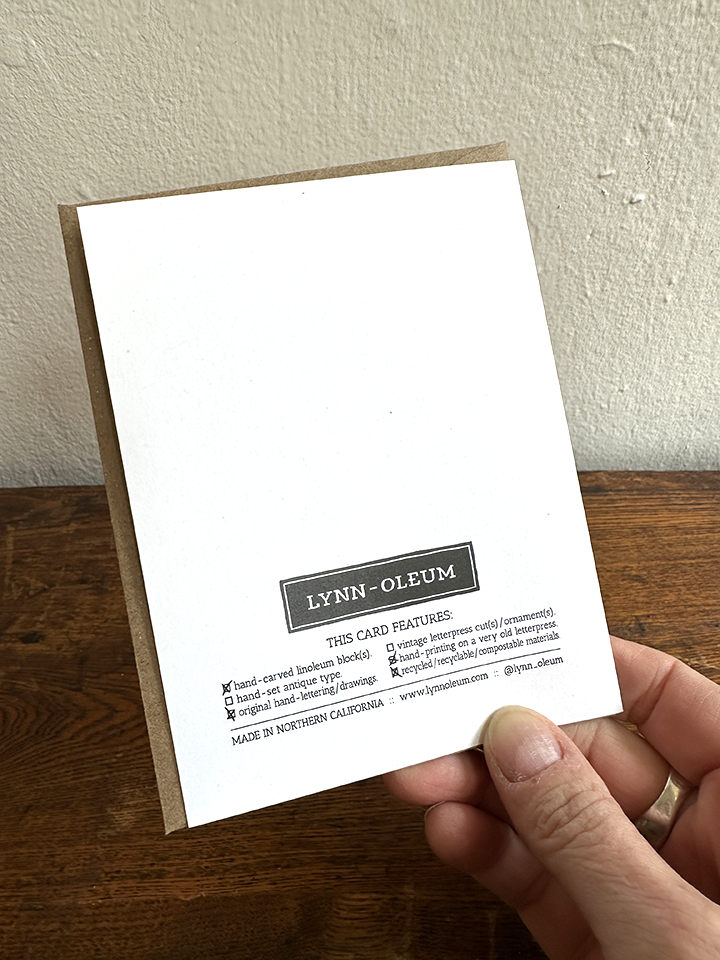 Darker Things - Raven LETTERPRESS CARD