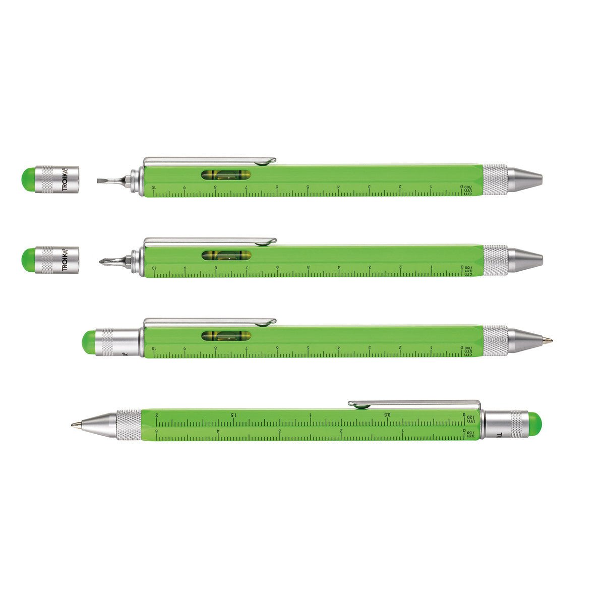 Troika Construction Pen PIP20 Multi-Tool Ballpoint Pen Neon Green