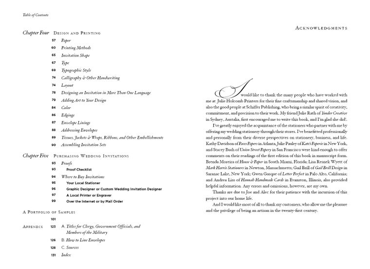 The Wedding Invitation Handbook: Wording, Design, Printing