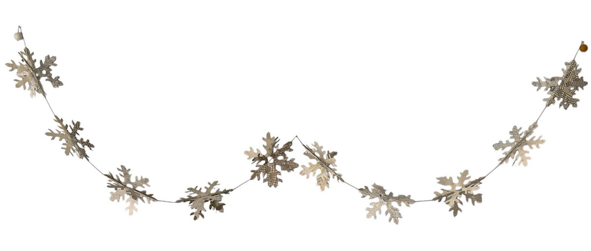 Snowflake 3D Paper Garland, 6 ft