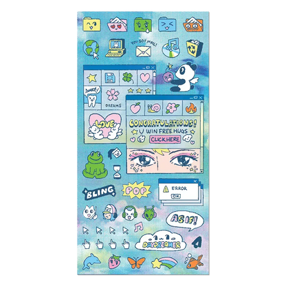 Digital Dreams Sheet — Mini-Sticker Stationery Sheet
