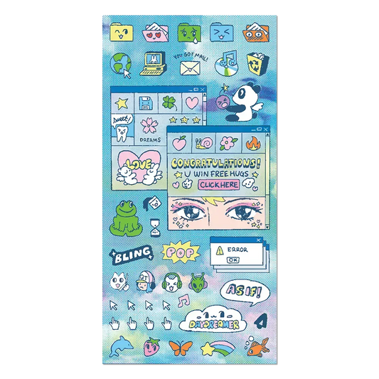 Digital Dreams Sheet — Mini-Sticker Stationery Sheet