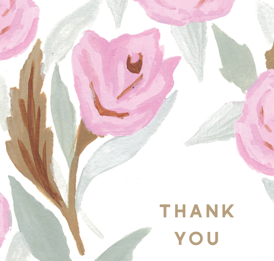 RoseThank you Greeting Card