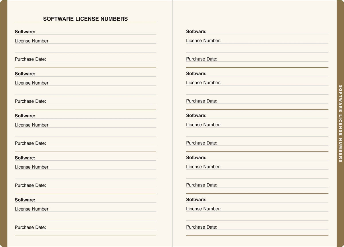 Gilded Floral Large-Format Internet Address & Password Logbook