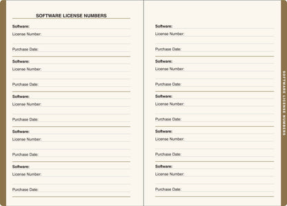 Gilded Floral Large-Format Internet Address & Password Logbook