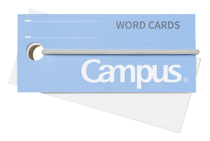 Kokuyo Campus word cards with band, blue