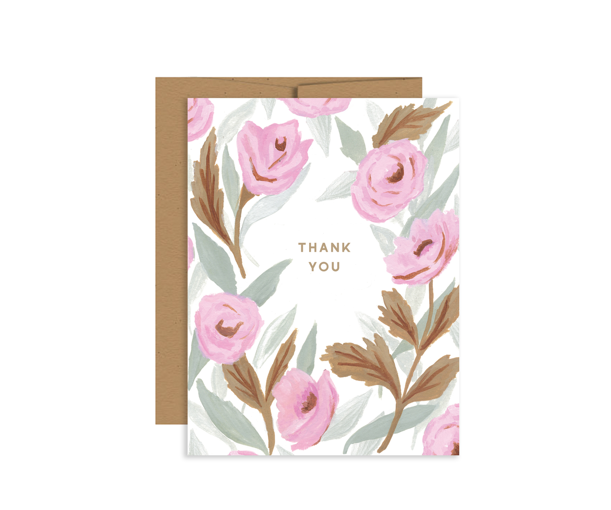 RoseThank you Greeting Card