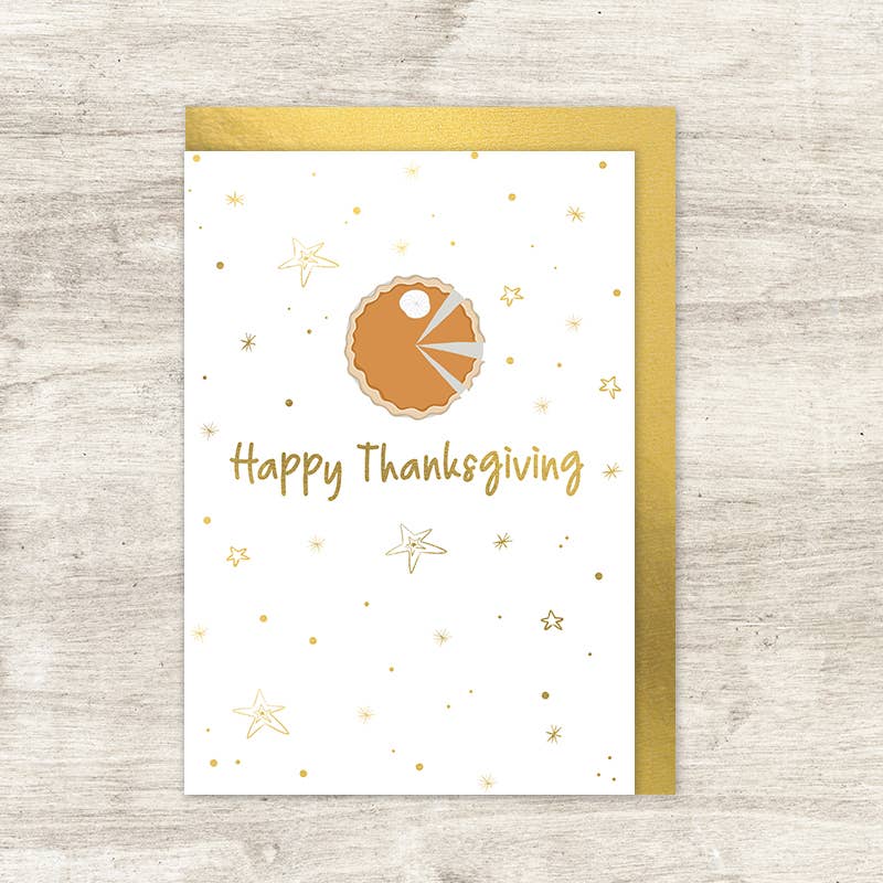 THANKSGIVING GREETING CARD PUMPKIN PIE