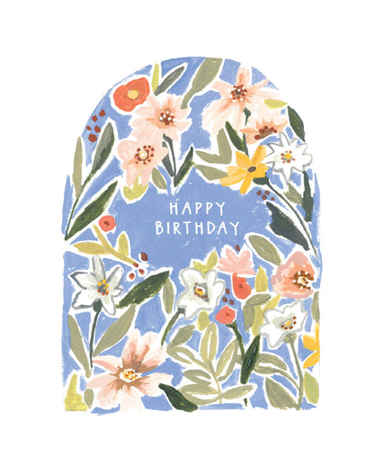 Happy Birthday Floral Arch