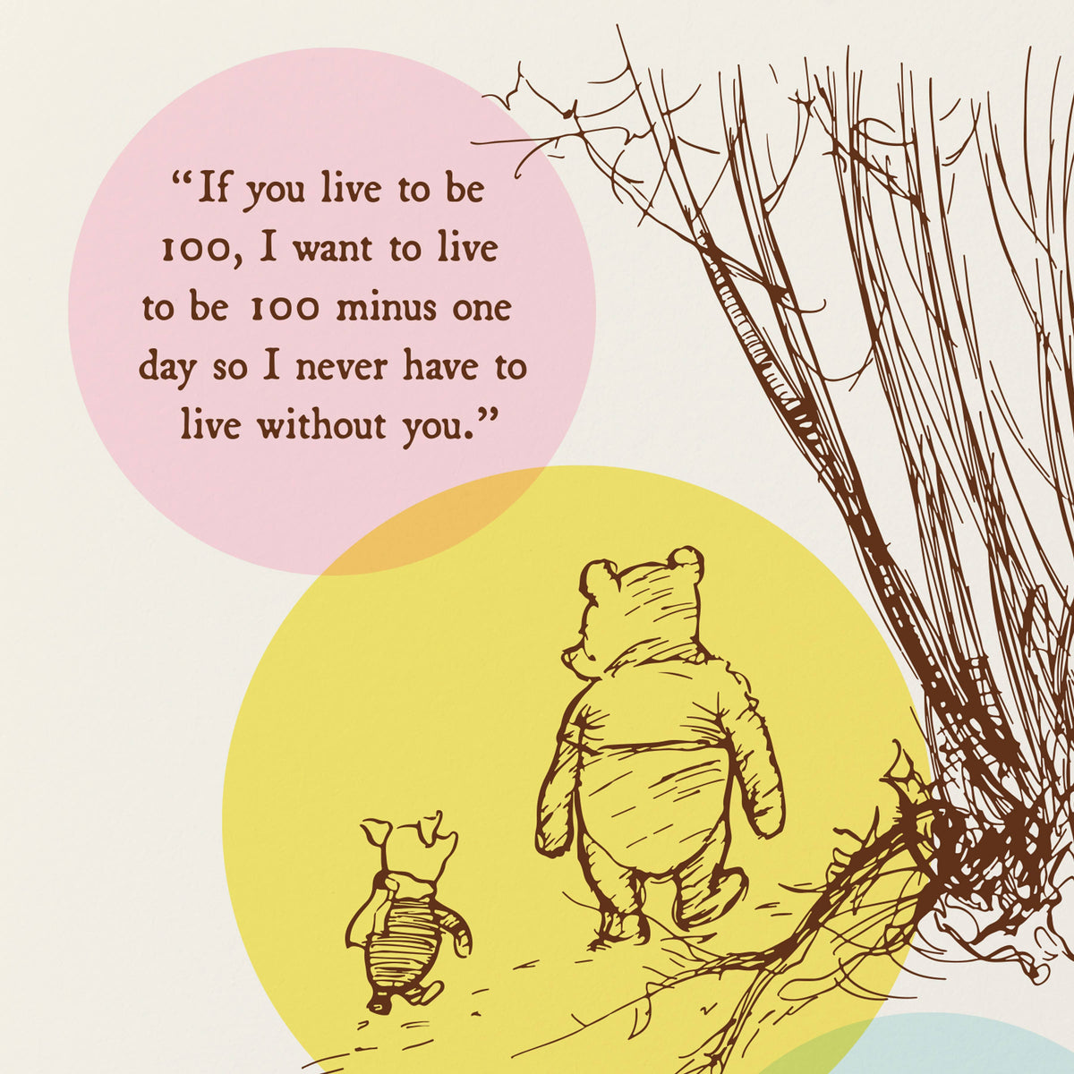 Pooh 100 Birthday Greeting Card