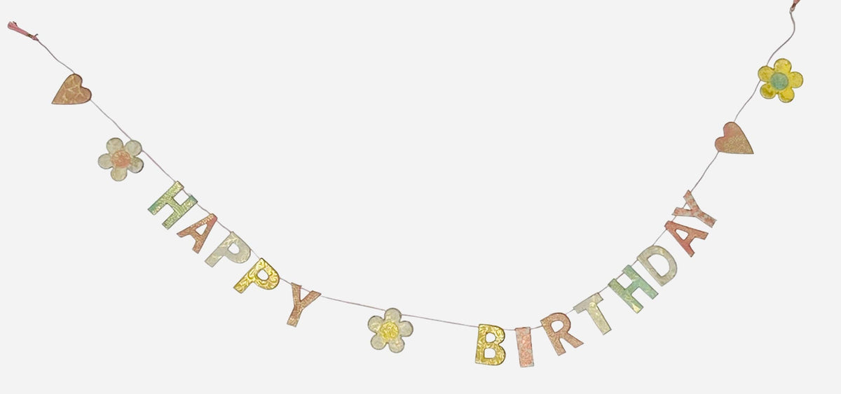 Happy Birthday Mini Garland, 3.4 ft