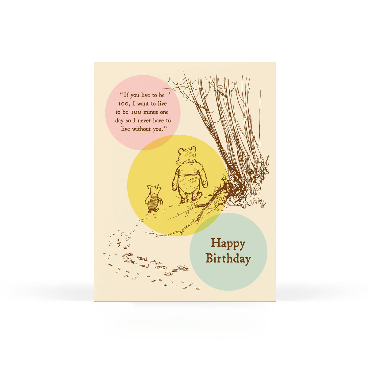 Pooh 100 Birthday Greeting Card