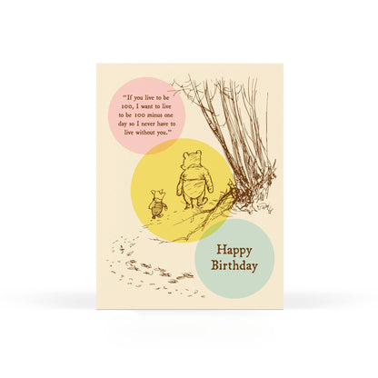 Pooh 100 Birthday Greeting Card