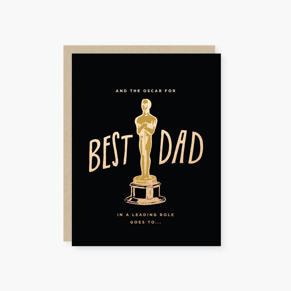 Oscar for best dad in a leading role father's day card: Default
