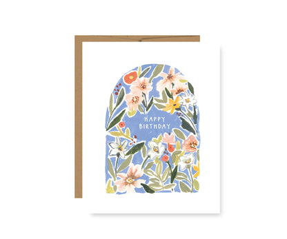 Happy Birthday Floral Arch