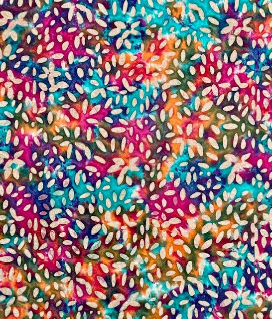 Lokta Gift Wrap, Batik Leaf Multicolor