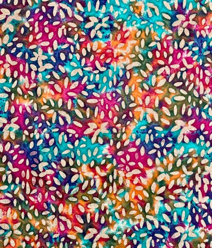 Lokta Gift Wrap, Batik Leaf Multicolor