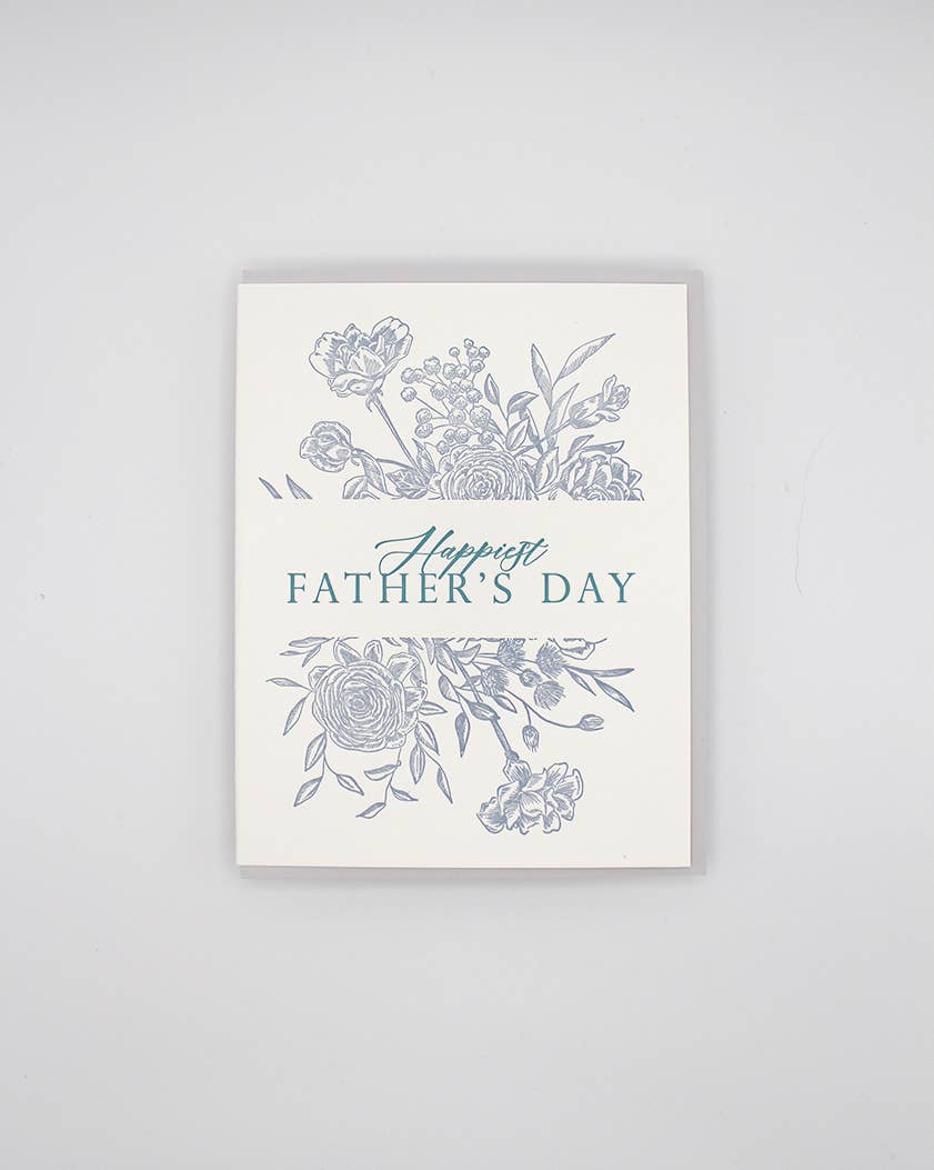 Happy Father's Day Letterpress Greeting Card