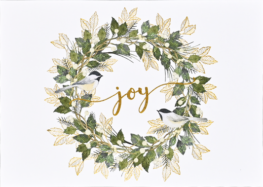 Wreath of Joy Deluxe Boxed Holiday Cards, front