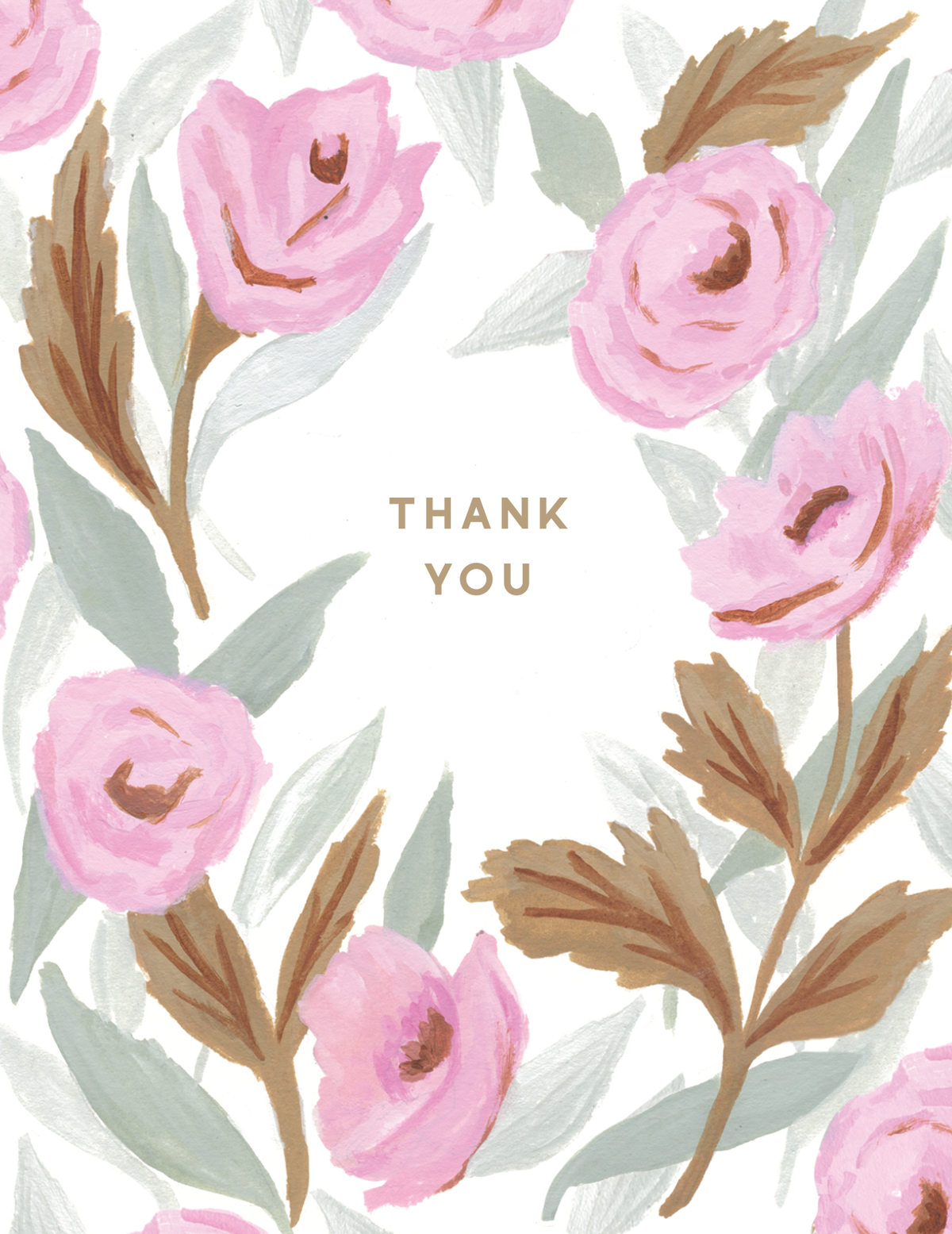 RoseThank you Greeting Card