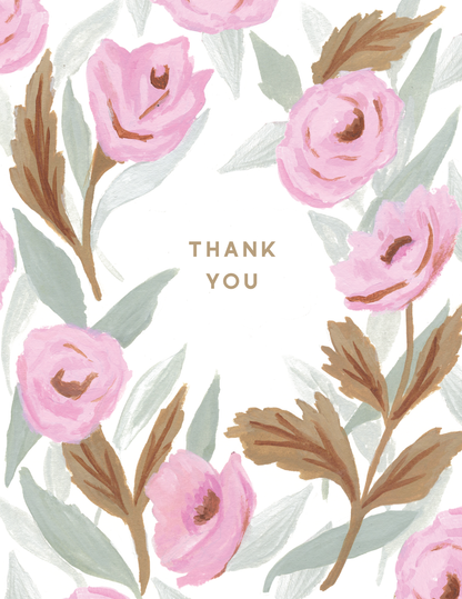 RoseThank you Greeting Card