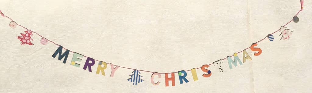 Merry Christmas Mini Garland, 3.4 ft