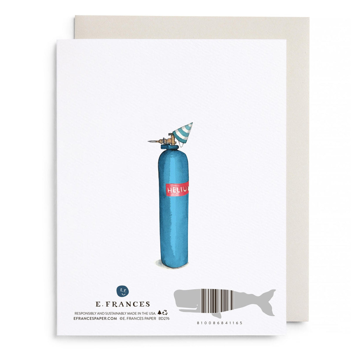 Helium 60 Birthday by E. Frances Paper, back