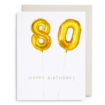 Helium 80 Birthday by E. Frances Paper, front