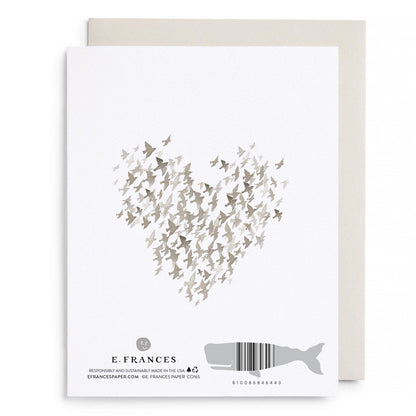 Starlings Sympathy Card by E. Frances Paper, back