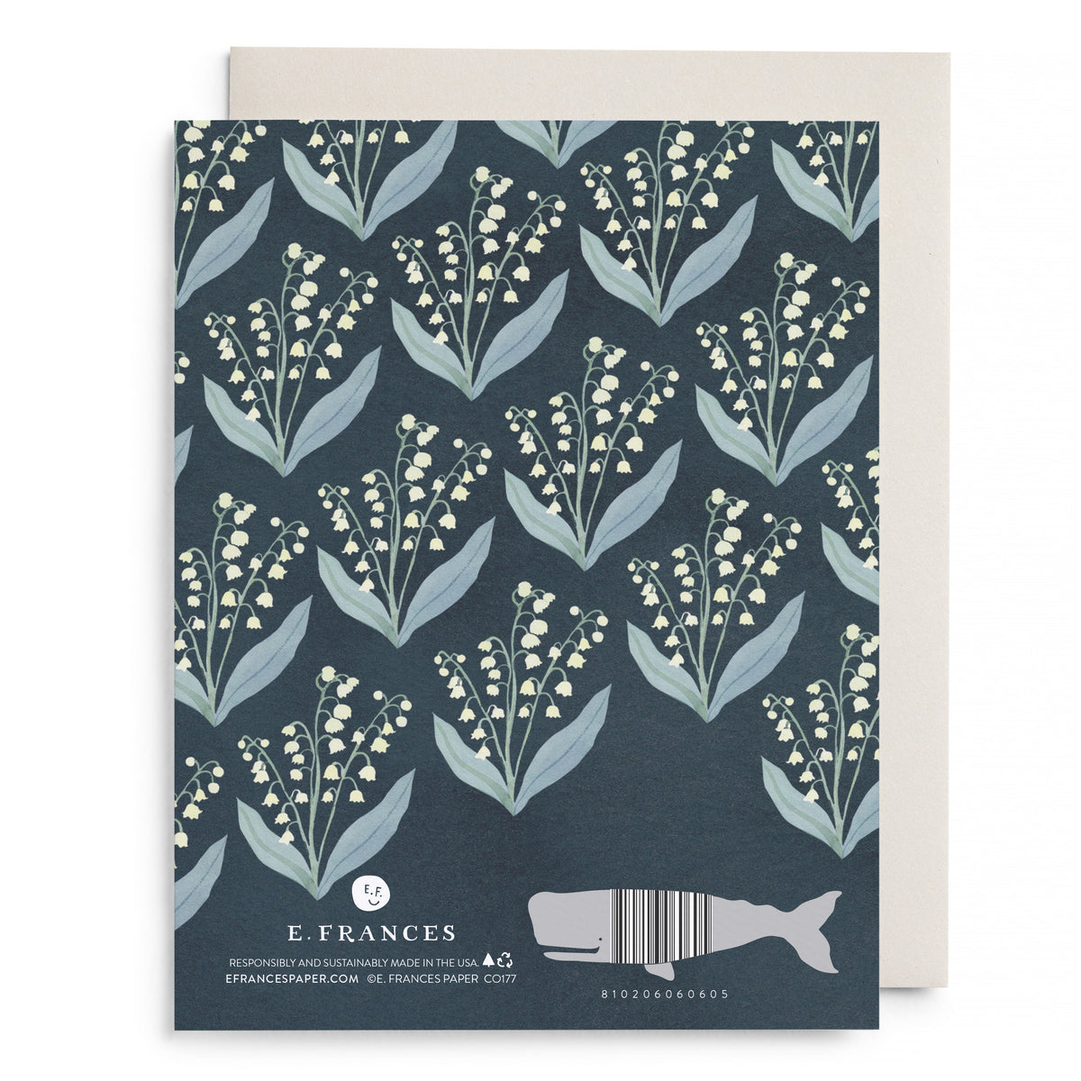 Lily of the Valley Sympathy by E. Frances Paper, back