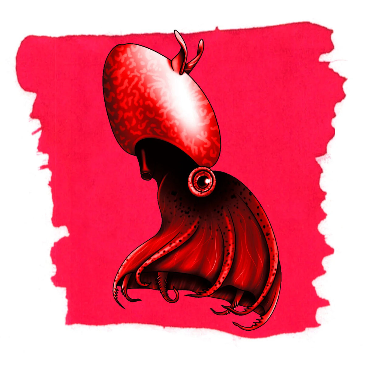 Anderillium Vampire Squid Red label illustration