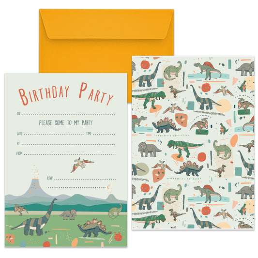 Dinosaur Birthday Party Invites