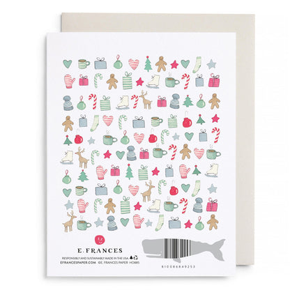 Merry Motif Holiday Card by E. Frances Paper, back