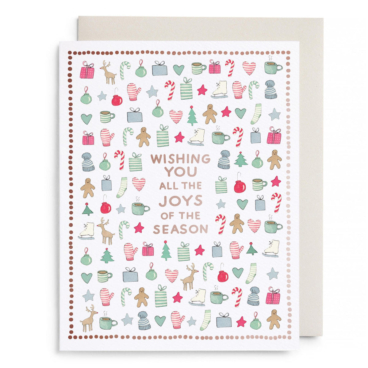 Merry Motif Holiday Card by E. Frances Paper, front
