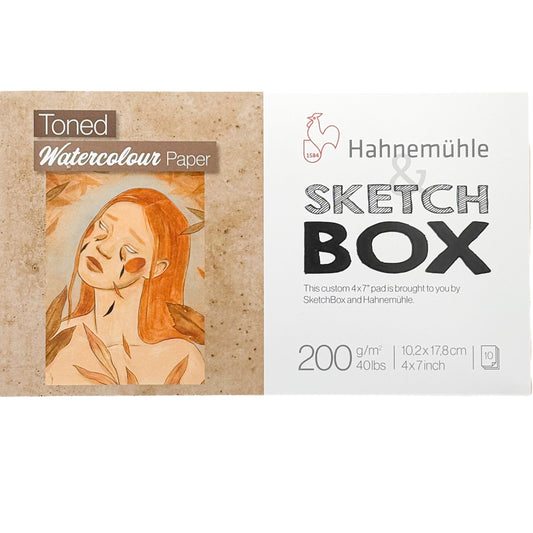 Hahnemühle Toned Beige Cold Press Watercolor Pad - 4x7, 10 Sheets