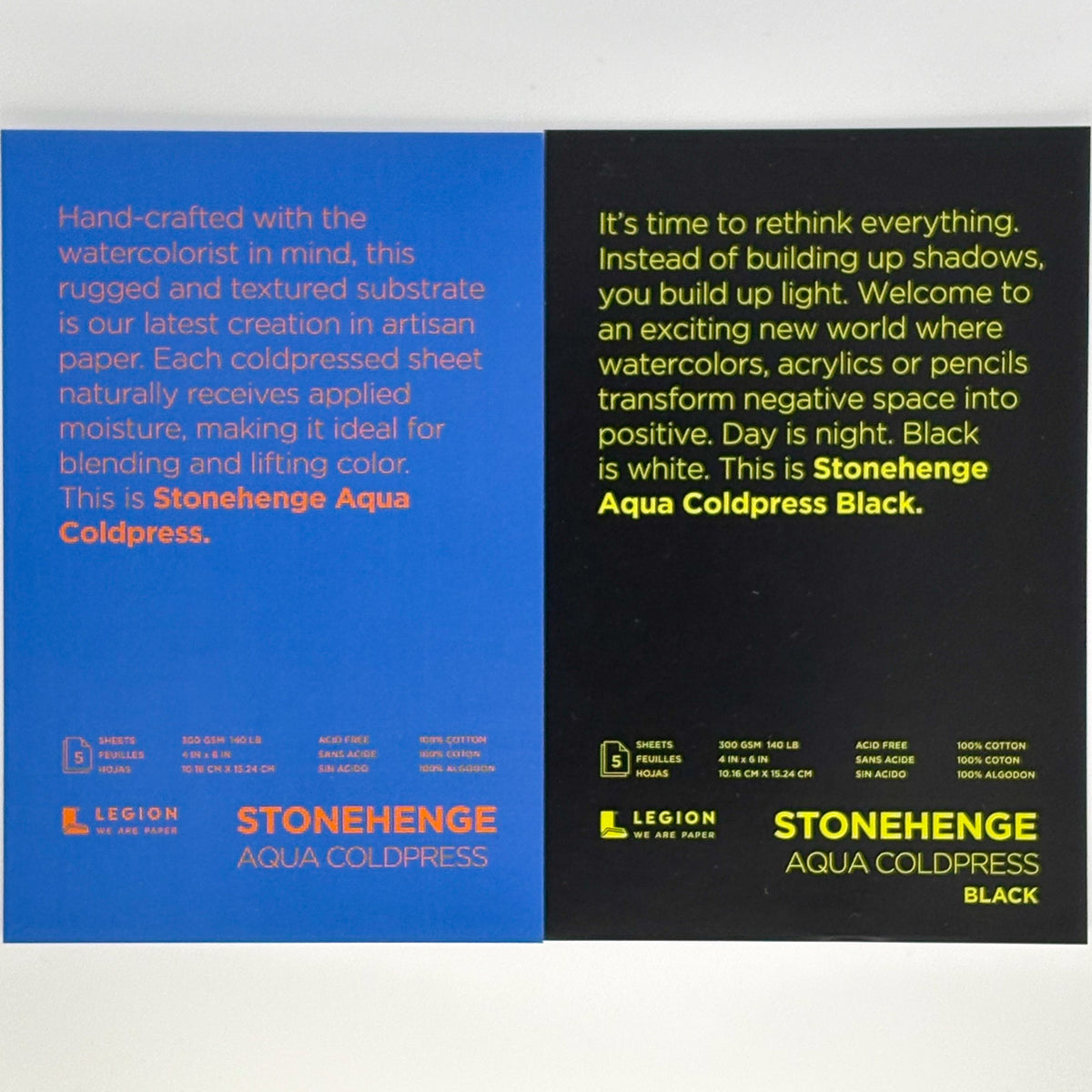 Stonehenge Aqua Cold Press Black and White - 10 Pack