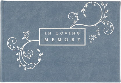 In Loving Memory Guest Book - Blue