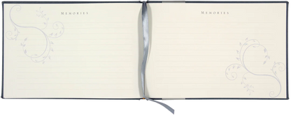 In Loving Memory Guest Book - Blue