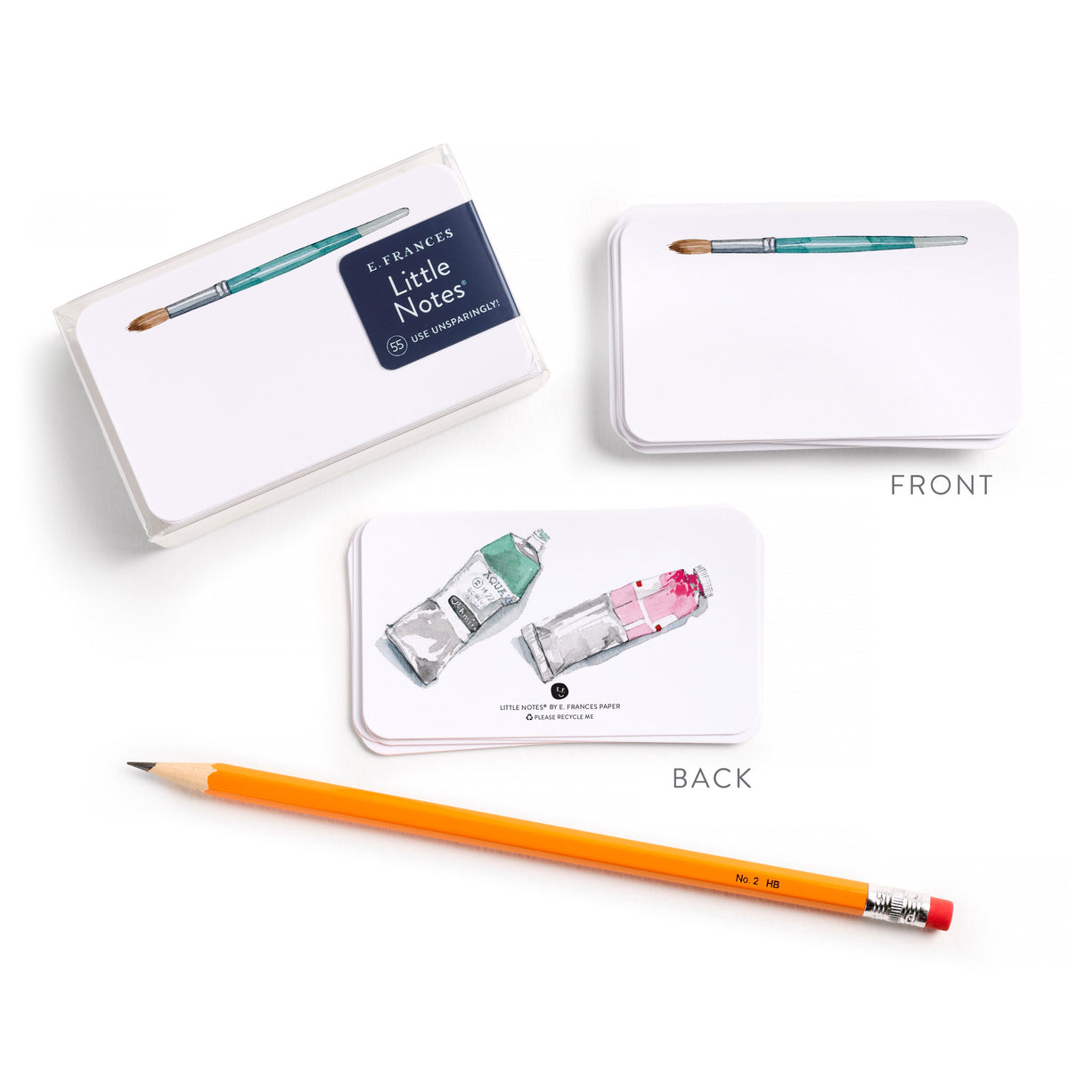 Watercolor Little Notes by E. Frances Paper, cards laid out