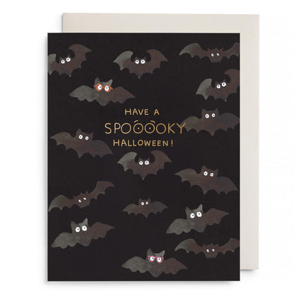 Spooky Bats Halloween Card by E. Frances Paper, front