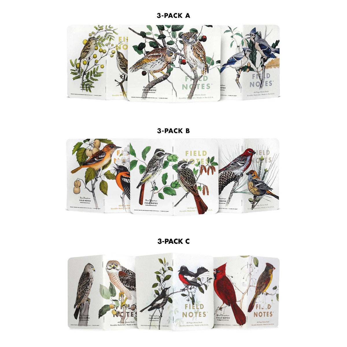 Birds and Trees of North America: Pack B: Pine Grosbeak - Baltimore Oriole - Sulphurbelly Flycatcher