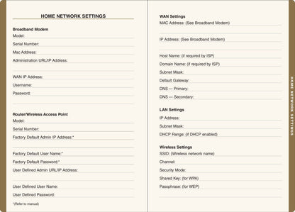 Gilded Floral Large-Format Internet Address & Password Logbook