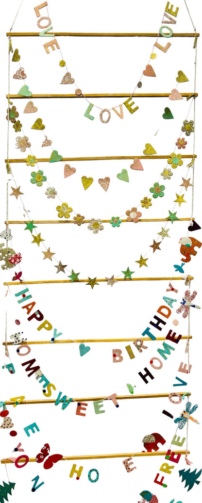 Merry Christmas Mini Garland, 3.4 ft