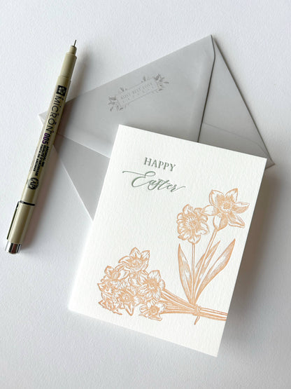 Happy Easter Letterpress Greeting Card