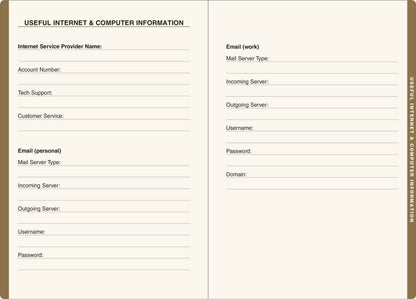 Gilded Floral Large-Format Internet Address & Password Logbook
