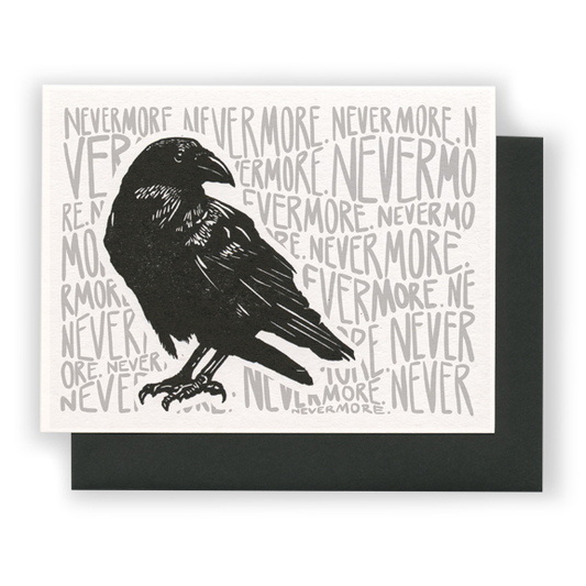 Darker Things - Raven LETTERPRESS CARD
