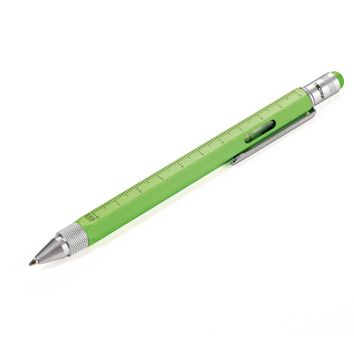 Troika Construction Pen PIP20 Multi-Tool Ballpoint Pen Neon Green