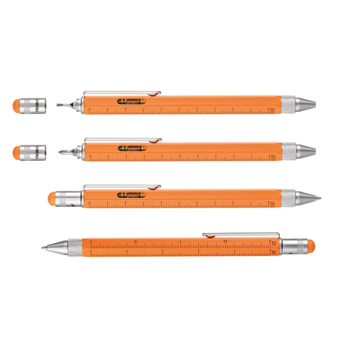 Troika Construction Pen PIP20 Multi-Tool Ballpoint Pen Neon Orange