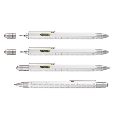 Troika Construction Pen PIP20 Multi-Tool Ballpoint Pen Silver Finish
